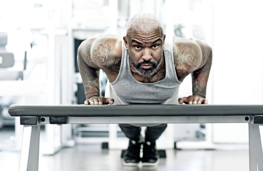 Fit Older Man Pushup