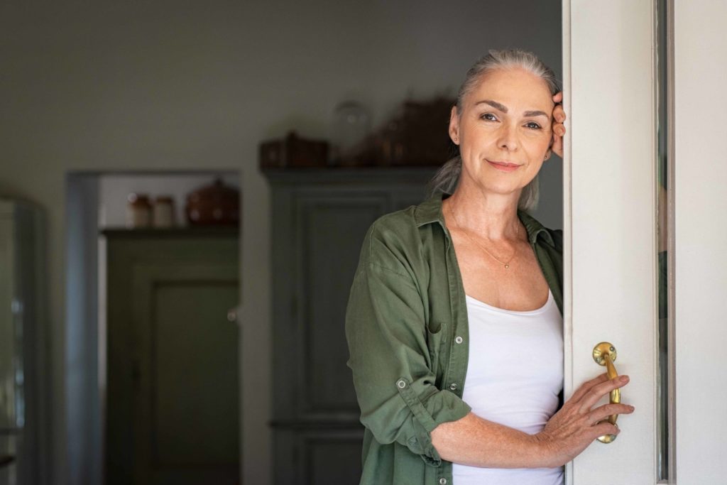 Serene Beautiful Older Woman