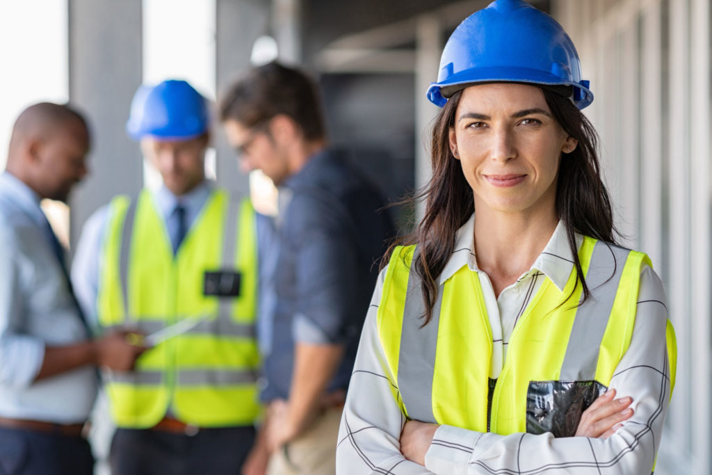 Woman Engineer On Building Site