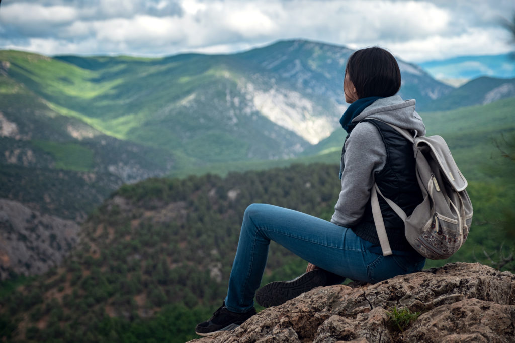 Woman On Mountain