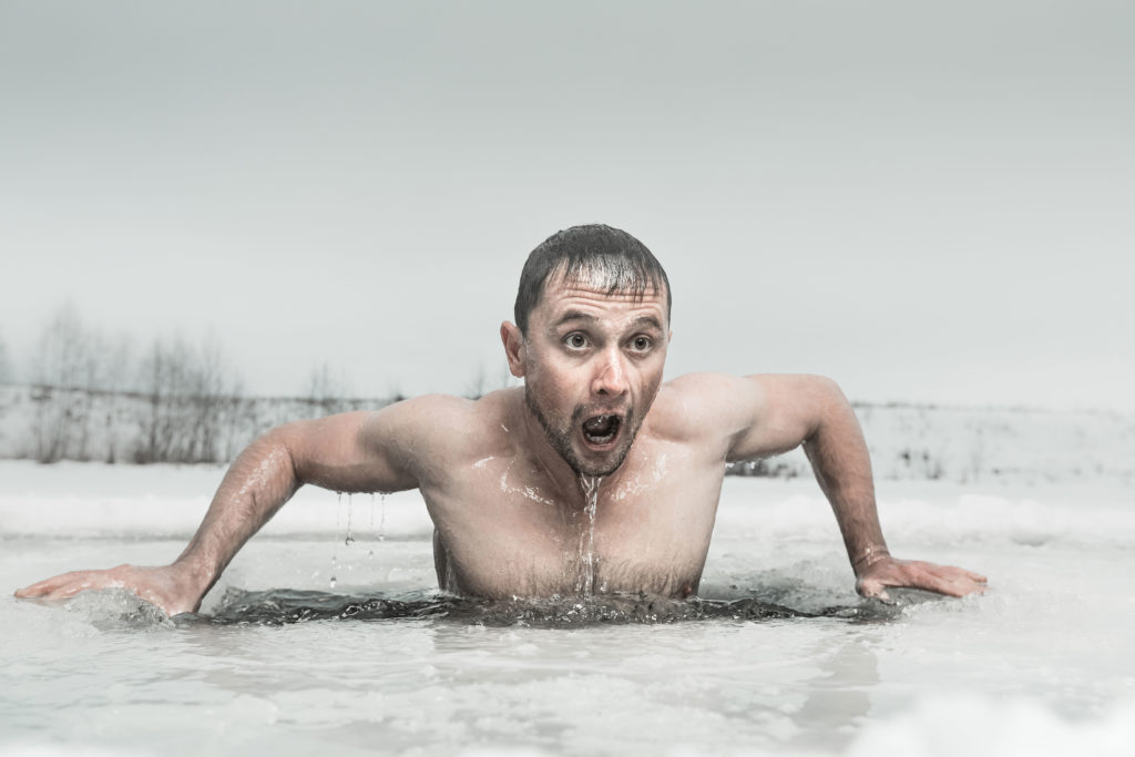 Man In Cold Water
