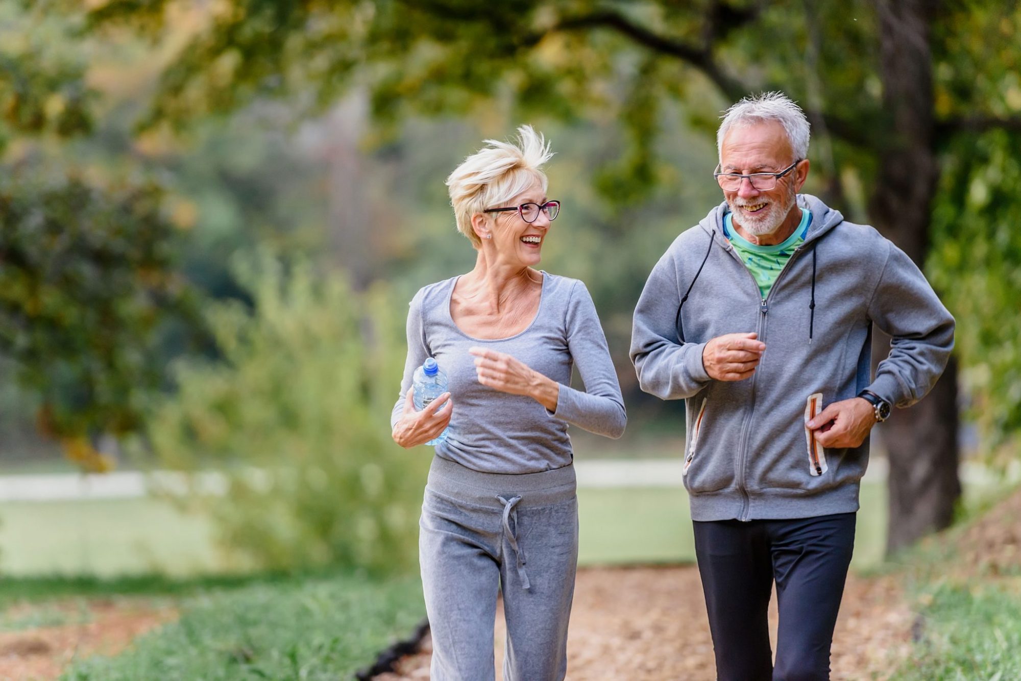 Old Couple Jogging