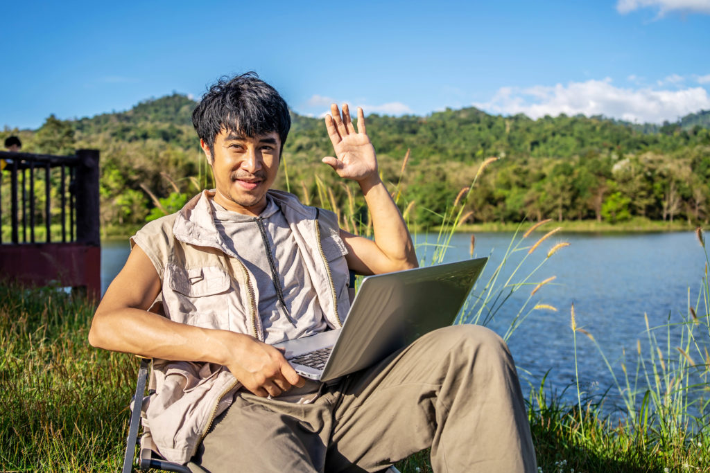 Man flourishing alone